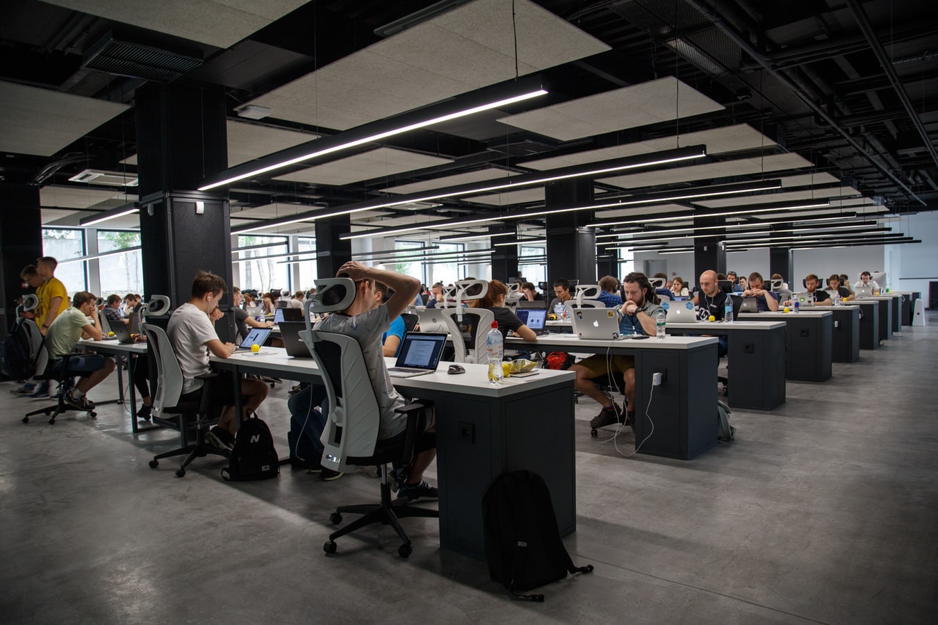 Dans les locaux d'une entreprise de programmation à Kiev, Ukraine.