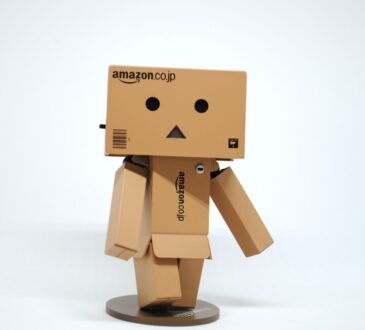 Bonhomme Amazon en carton.